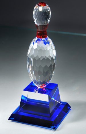 Crystal Bowling Pin Trophy CRY141