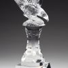 Crystal eagle on a crystal pedestal & base, CRY187 is 10.5" tall, Weighs 3.5 lbs