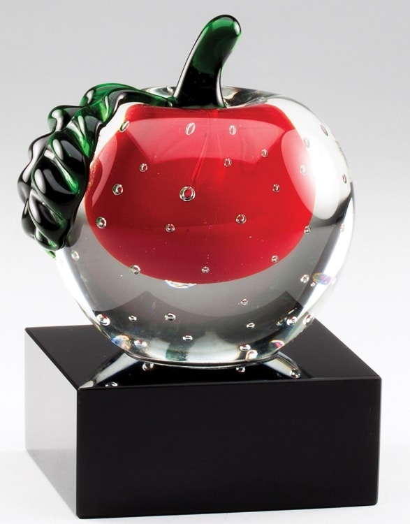 Crystal Apple Award CRY510 with Free Engraving