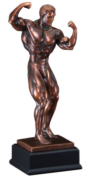 Body Building Muscle Man Award High Star Gold Sports Trophy B1 ENGRAVED FREE 