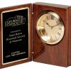 Walnut Book Clock WC36