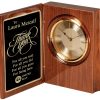 Walnut Book Clock WC37