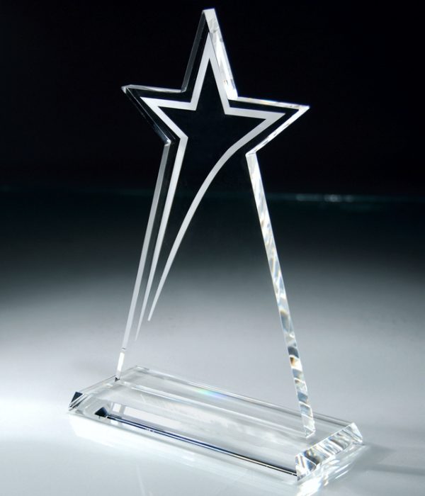 CRY132 Sleek Star Crystal Award