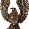 Eagle statue with wings in the air mounted on black base, 60710GS is 10", 60714GS is 15.25", 60713GS is 13" tall