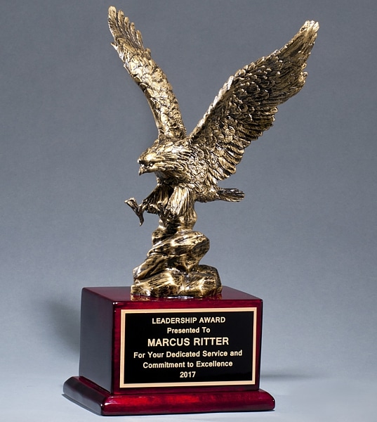 Antique Bronze Eagle Statue