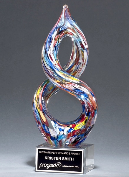 Colorful Helix Art Glass Award