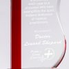 CRY596 Red Wave Crystal Award
