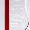 CRY598 Red Wave Crystal Award