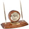 Walnut Desk Clock Pen Set WC34