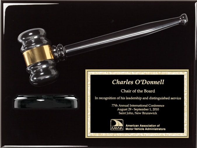 Black Gavel Plaque