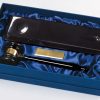 Black gavel with black display base & gold engraving plate, inside satin lined deluxe gift box