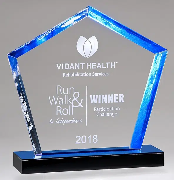 Blue Pentagon Acrylic Award A7118920