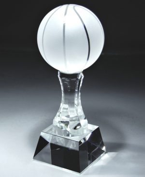 CRY148 Crystal Basketball Trophy