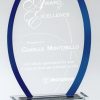 CRY628 Blue Essex Crystal Award