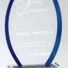 CRY628 Blue Essex Crystal Award