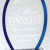 CRY629 Blue Essex Crystal Award