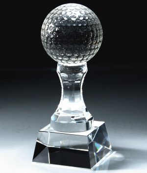 CRY150 CRY151 Crystal Golf Ball Trophy