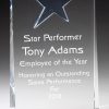 Blue Star Crystal Plaque CRY247