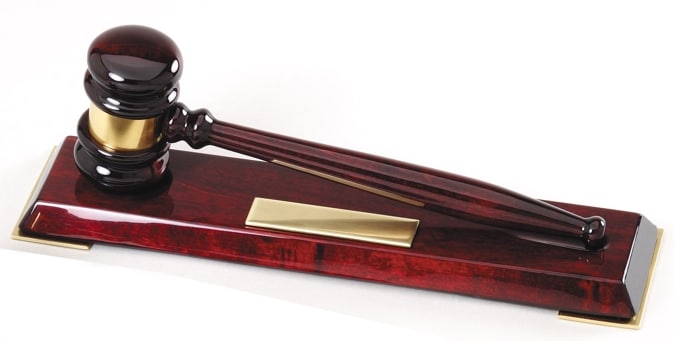 Rosewood Gavel Set