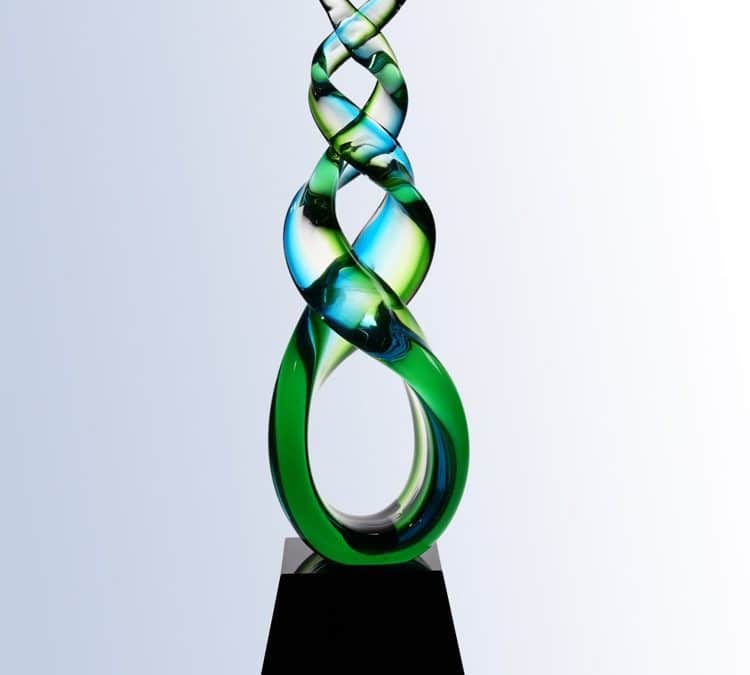Reward Those Who Dream Big With Our Helix Glass Awards