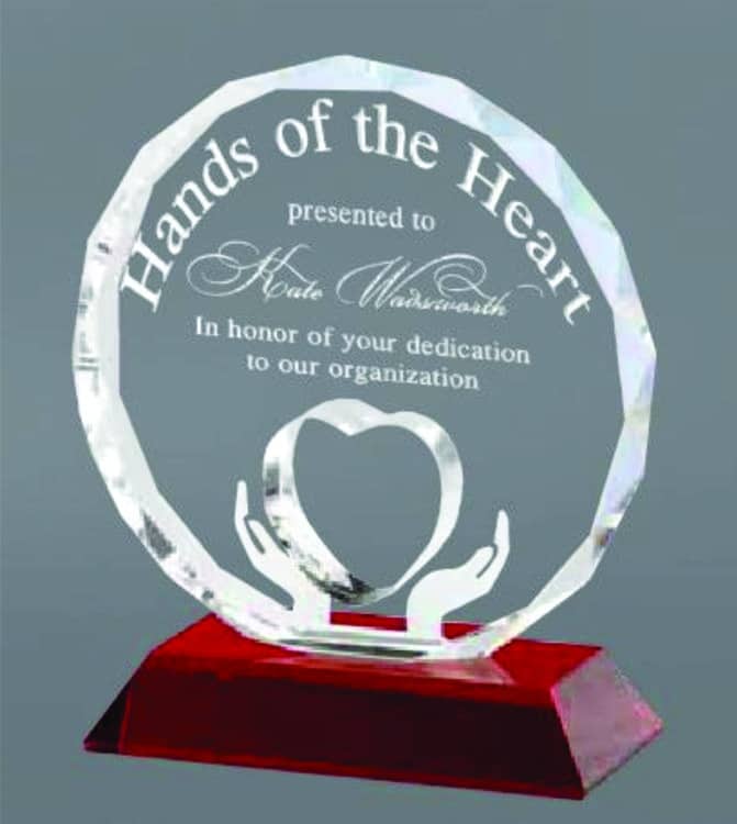 AT-878 | Acrylic Heart Shaped Award